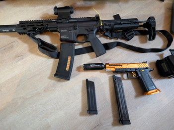 Bild 4 für High-End Airsoft Set - ATI Core Speedsoft Build + TM Hi-Capa 5.1 + KWA Ronin T6 PDW 2.5 + 300 Bar Cilinders + Gear