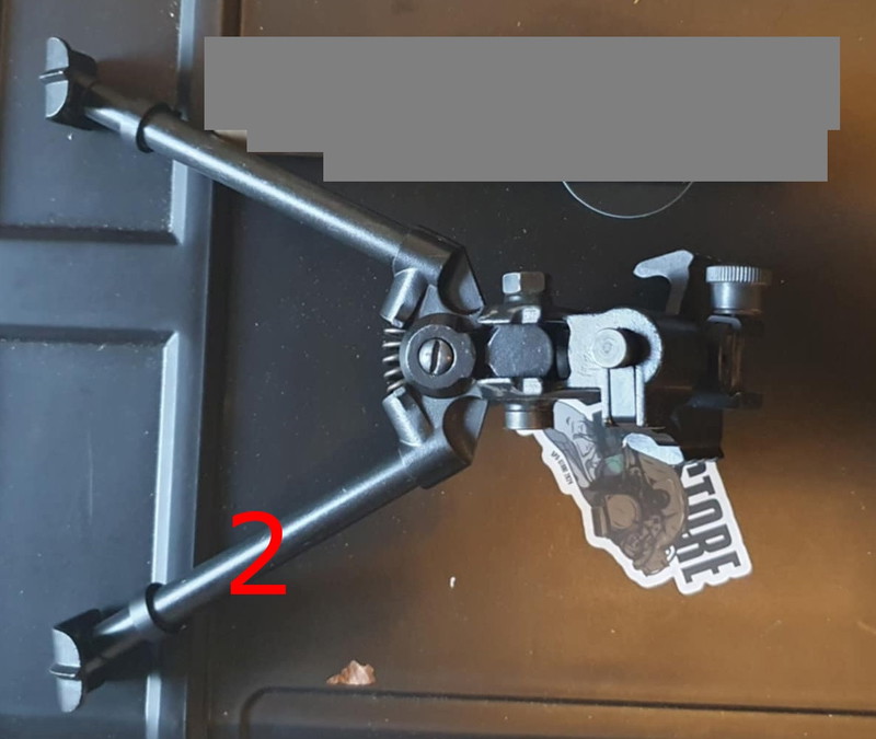 Imagen 1 de Bipied métal pour rail grenadière repliable