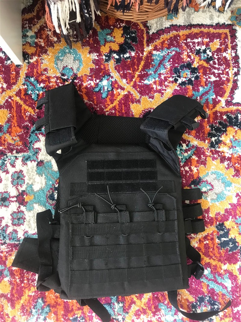 Afbeelding 1 van Tactical vest met m4 pouches zwart