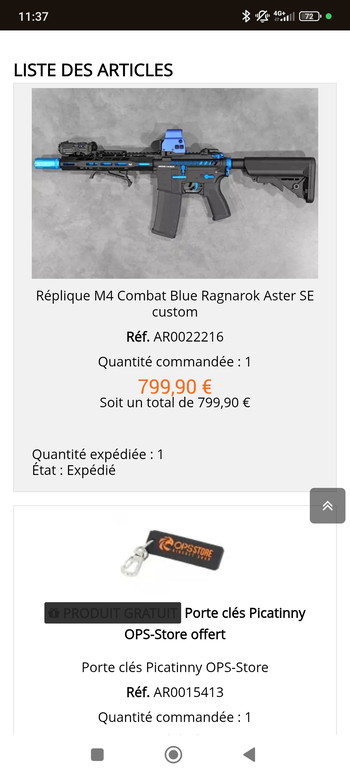 Imagen 5 de M4 Combat Blue Ragnarok Aster SE custom