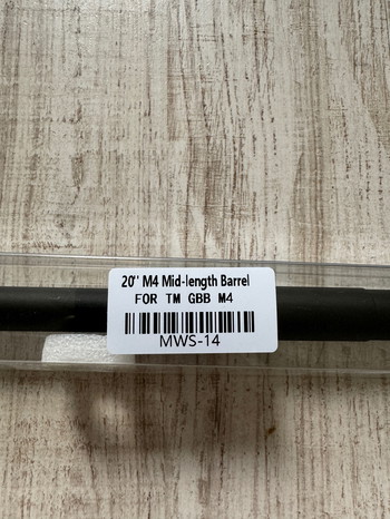 Afbeelding 2 van 5KU Tokyo Marui MWS GBBR outer barrel 20 inch NIEUW!