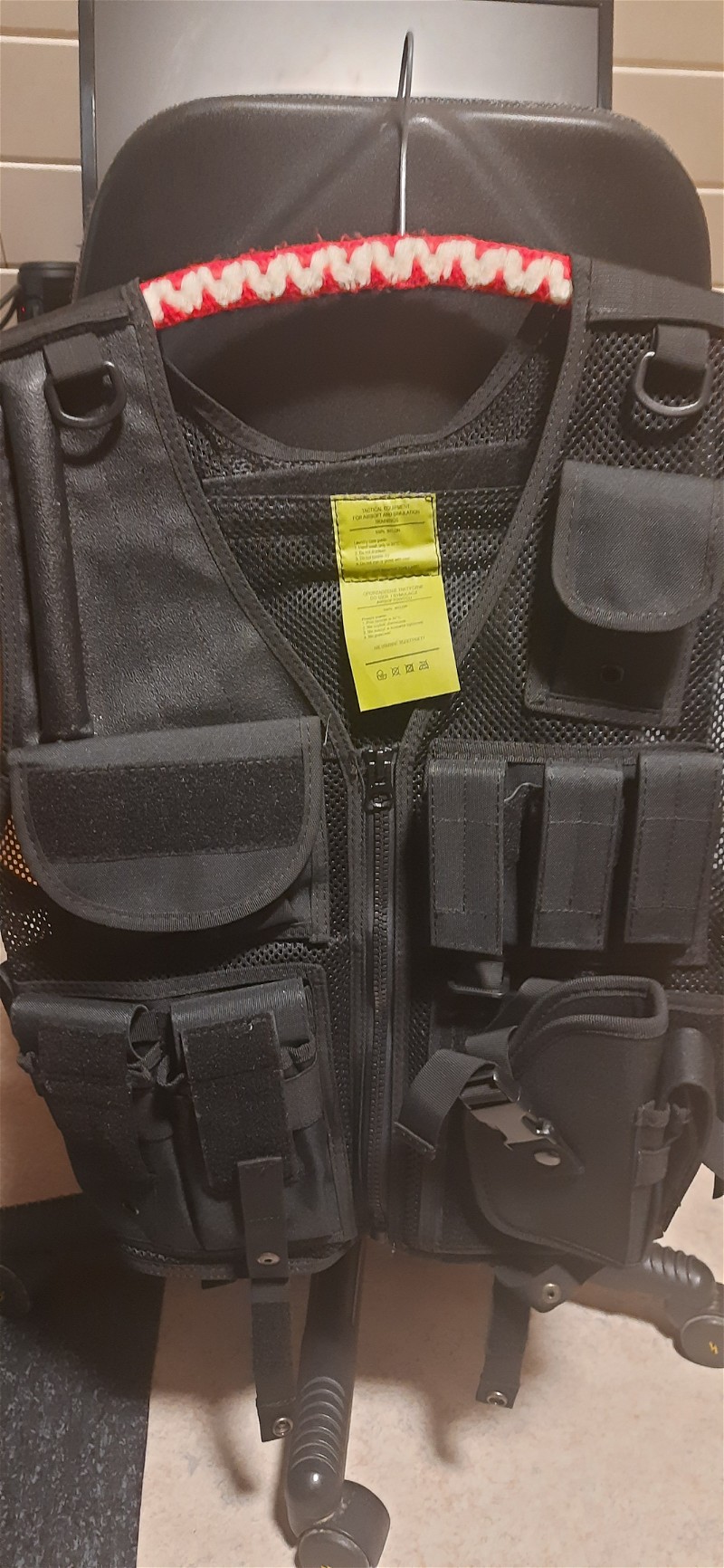 Afbeelding 1 van Black tactical police vest