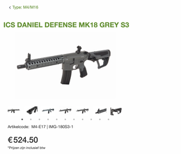 Image for ICS Daniel Defense MK18