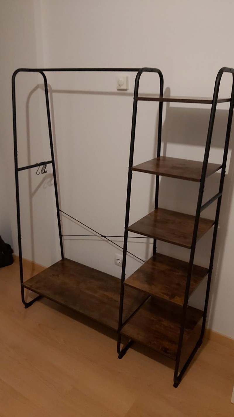 Image 1 for Industrial Coat Rack with Shoe Rack, Shelves & Hooks - Brand New in Box