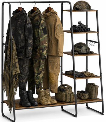 Image 2 for Industrial Coat Rack with Shoe Rack, Shelves & Hooks - Brand New in Box