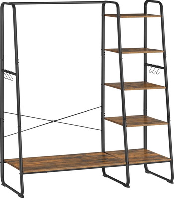 Image 3 for Industrial Coat Rack with Shoe Rack, Shelves & Hooks - Brand New in Box