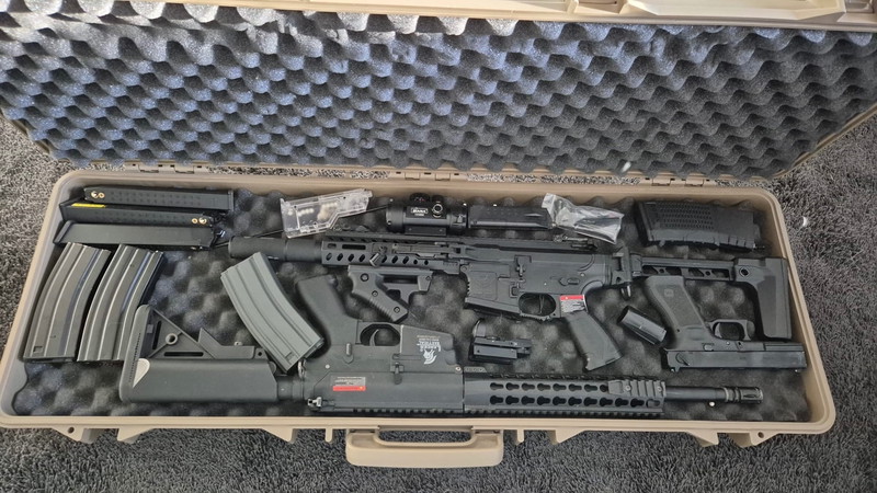 Image 1 pour G&G 556, Umarex glock 18c, Lancer Tactical M4 inclusief gear