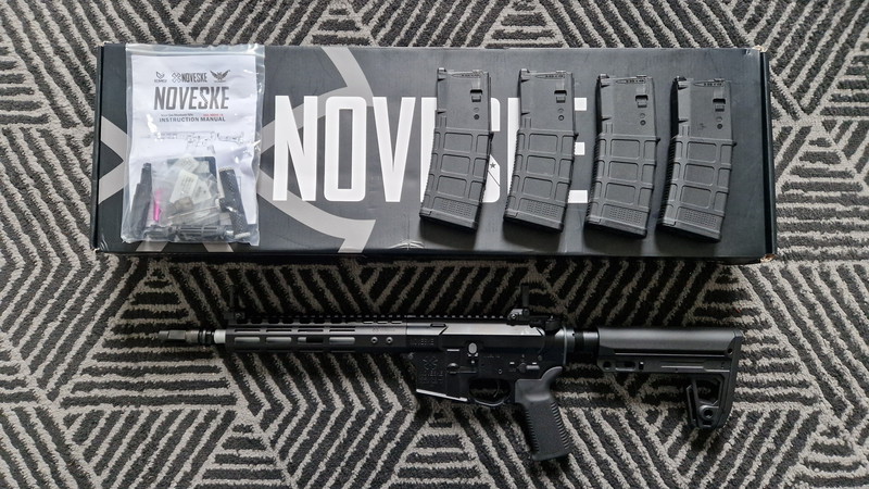 Image 1 for TKA - Double Eagle/EMG Noveske N4 MWS Gen3 GBB met Gunmodify Magazijnen.