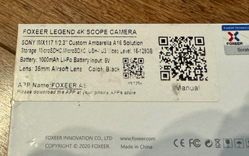 Imagen 4 de Foxeer Legend 4K Scope Camera 35mm (lees de beschrijving!)