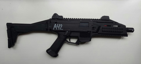 Afbeelding van ASG Skorpion EVO 3 AEG with 13:1 gear upgrade, Deans plug Lipo + Accessories