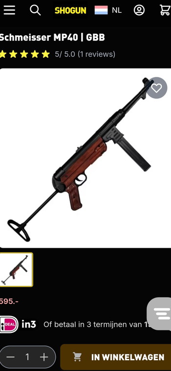 Afbeelding 4 van Schmeisser MP40 GBB