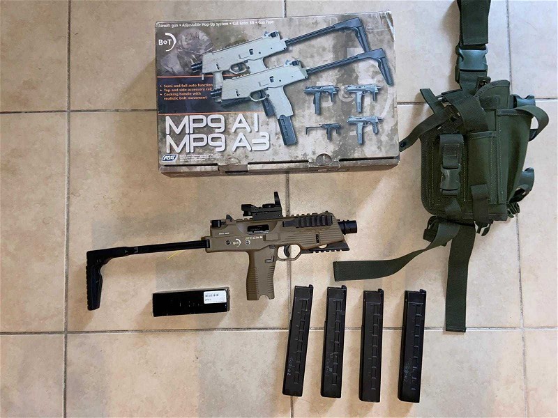 Image 1 for KWA/ASG MP9 INCL CQB bolt  4 mags en extras