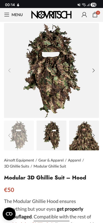 Afbeelding 3 van Complete ghillie Splinternieuw nooit gedragen