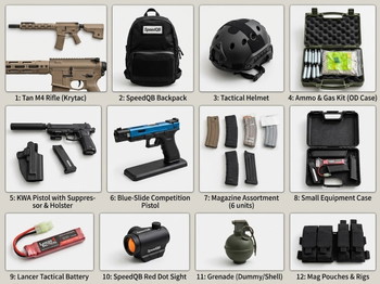 Image 2 for Premium Airsoft Set: Krytac M4, KWA Pistool & SpeedQB Gear