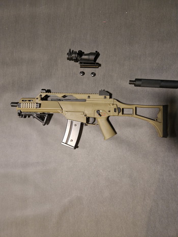 Image 4 for G36 GBBR With 3 magazines, red dot, silencer, angled grip