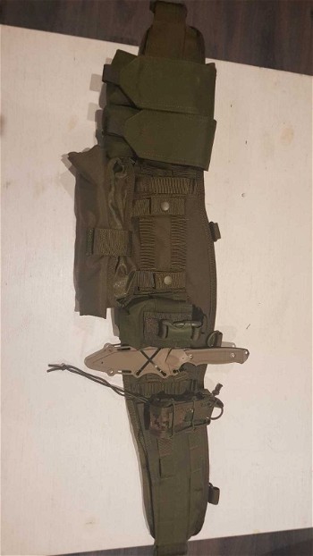 Afbeelding 3 van Invader gear vest  OD green met pouches (battlebelt verkocht)