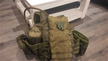 Afbeelding 4 van Invader gear vest  OD green met pouches (battlebelt verkocht)