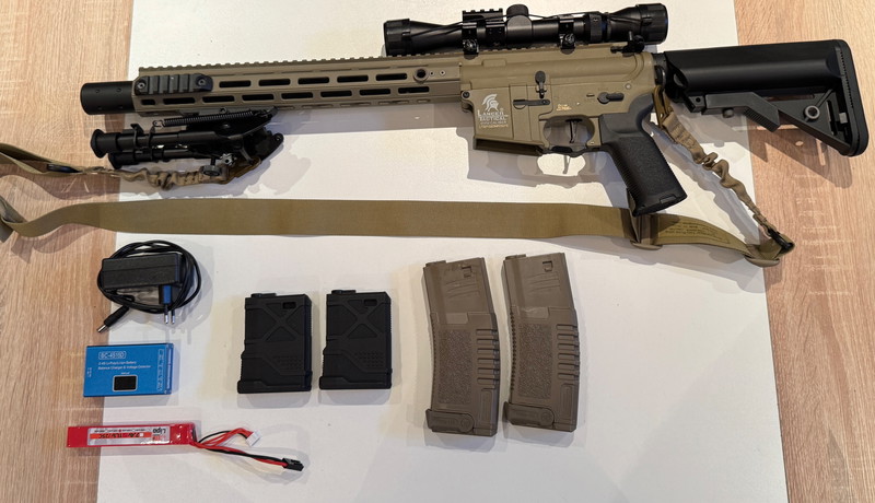 Afbeelding 1 van LT-32 DMR w/ Scope & Bipod (S)AEG, Tan