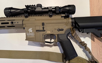 Afbeelding 2 van LT-32 DMR w/ Scope & Bipod (S)AEG, Tan
