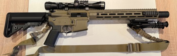 Afbeelding 3 van LT-32 DMR w/ Scope & Bipod (S)AEG, Tan