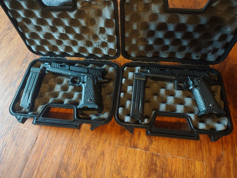 Image 1 for KLI Hi-Capa 5.1 Baba Yaga Airsoftpistole Vollmetall GBB 6mm BB Blackout Edition inkl. Koffer