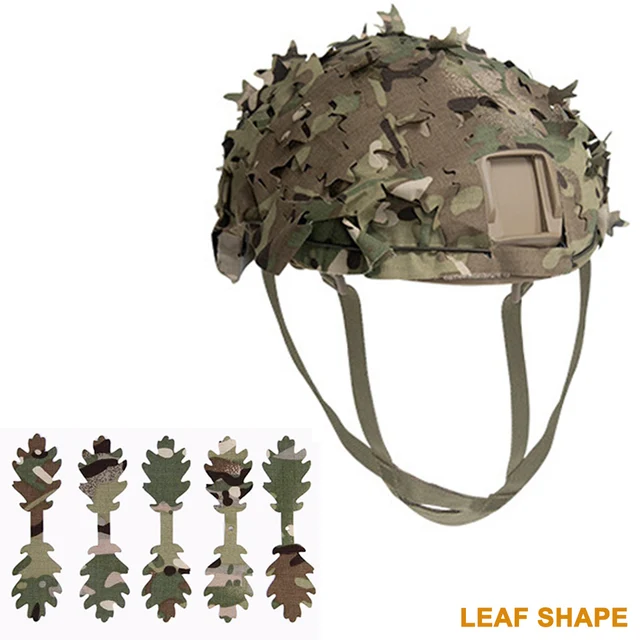 Image 1 for Helmetcover CAMO LEAVES & SEMICIRCLE 3D