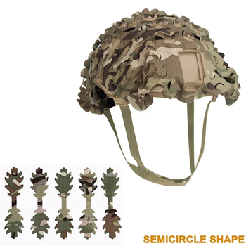 Afbeelding 2 van Helmetcover CAMO LEAVES & SEMICIRCLE 3D