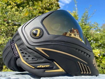 Afbeelding 2 van Dye i5 onyx / gold  + extra vizier transparant