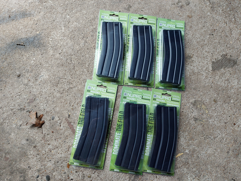 Image 1 for 6x Nuprol M4 AEG mags 30/140 BB's