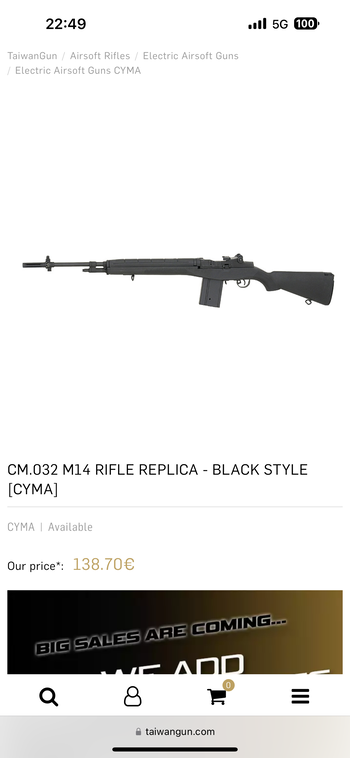 Image 4 for Cyma M14 (gebruikt)