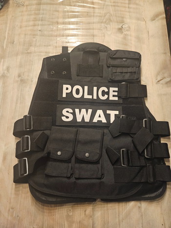 Afbeelding 2 van Zwart tactical swat vest