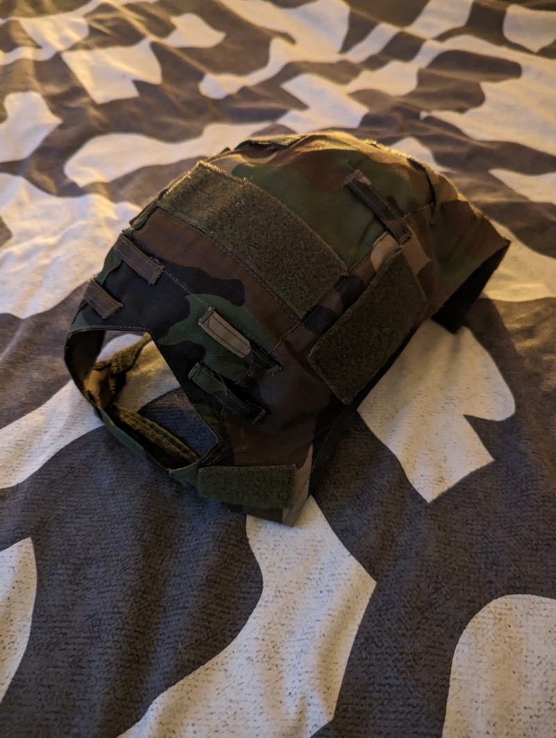 Image 1 for Invader Gear Woodland helmet cover