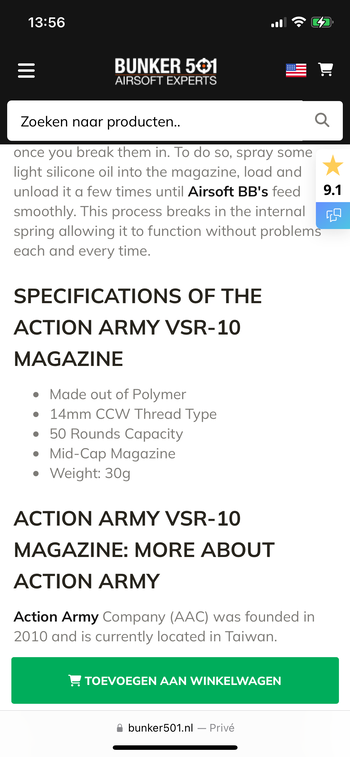 Image 3 for Niet gebruikte 50bb mags voor sniper