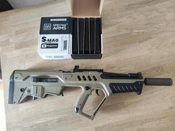 Imagen 2 de Heavily upgraded S&T Tavor/Tar 21+10 specna Arms midcaps.