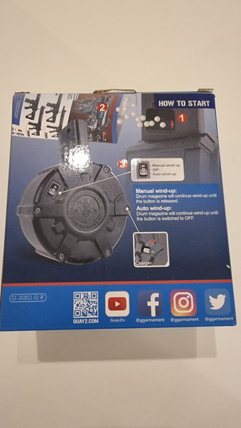 Image 2 for NIEUW G&G M4/M16 Drum mag electric auto winding