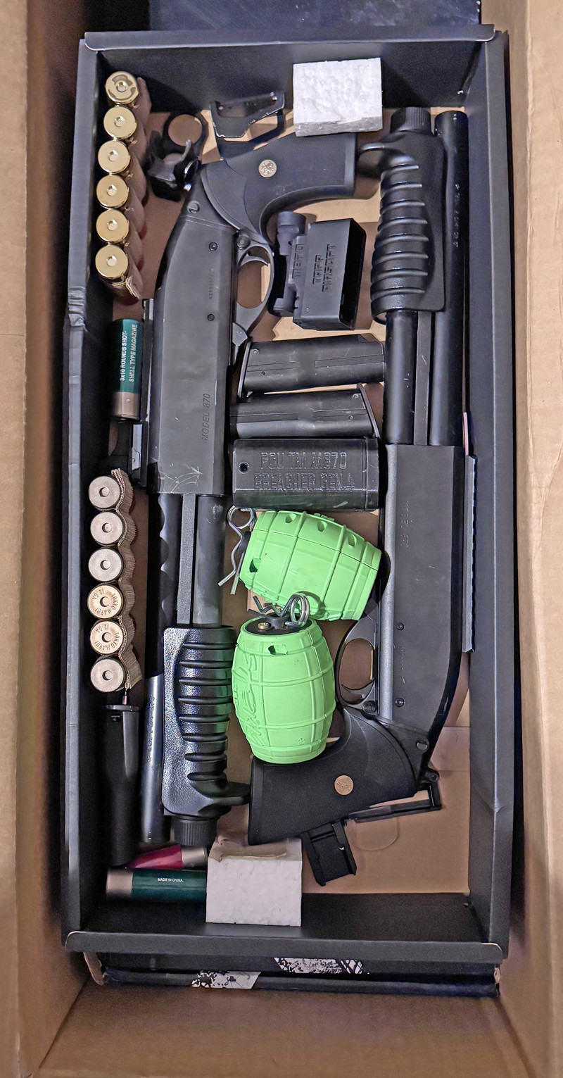 Imagen 1 de 2x Shotgun Tokyo Marui M870 Breacher HPA/Green Gas + TAPP + Tracer PCU