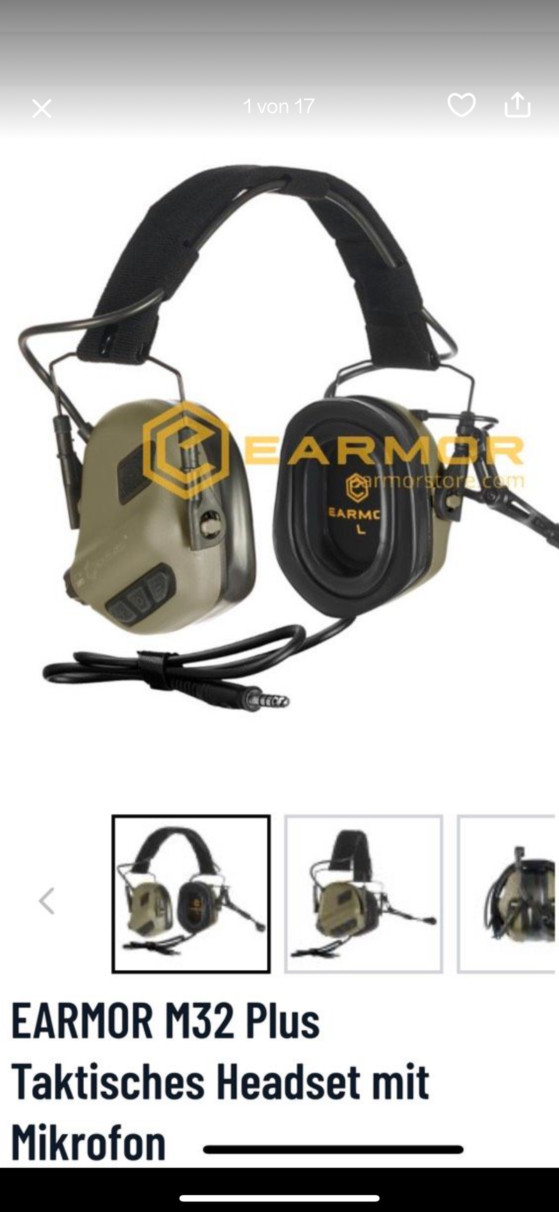 Bild 1 für 4 verschiedene Headsets bzw. Gehörschutz NEU