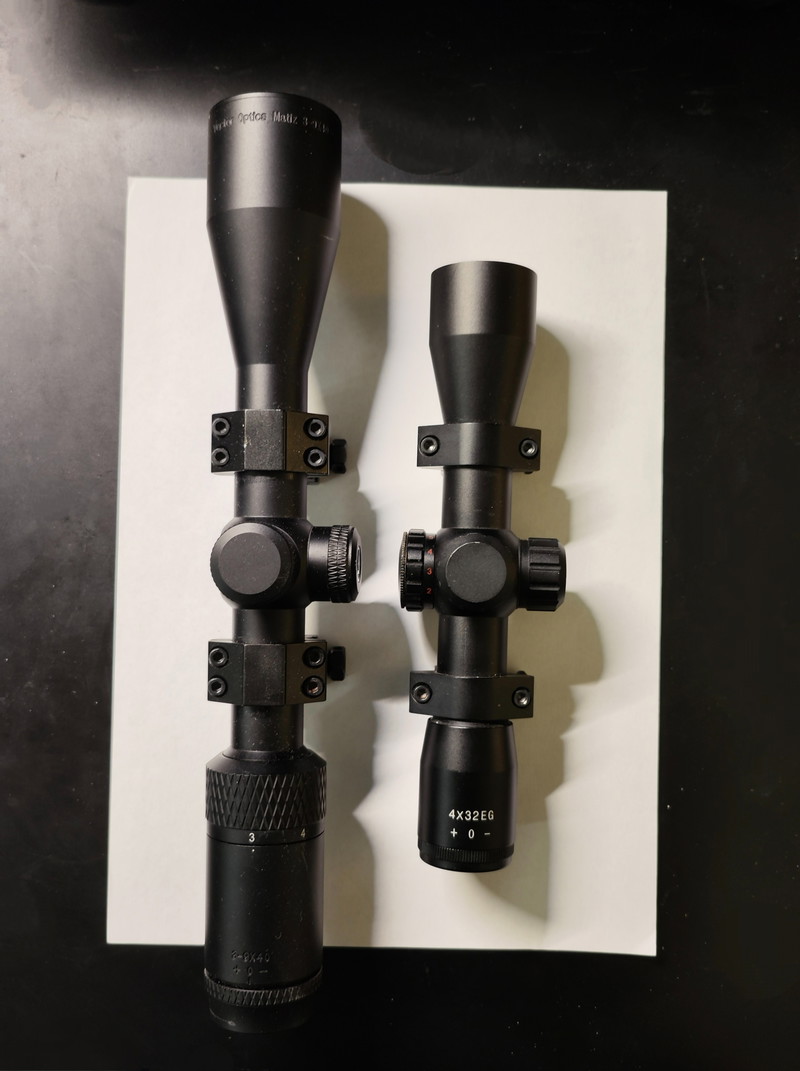 Afbeelding 1 van Two scopes -Vecot Optics Matiz 3-9x40 + 4x32EG