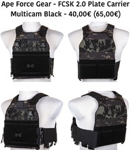 Afbeelding van Ape Force Gear & Primal Gear Multicam black Plate Carrier, Uniform, Combat Shirt