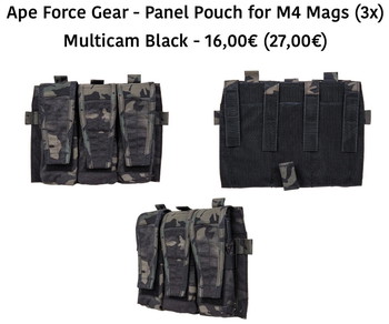 Imagen 2 de Ape Force Gear & Primal Gear Multicam black Plate Carrier, Uniform, Combat Shirt