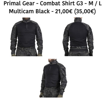 Imagen 4 de Ape Force Gear & Primal Gear Multicam black Plate Carrier, Uniform, Combat Shirt