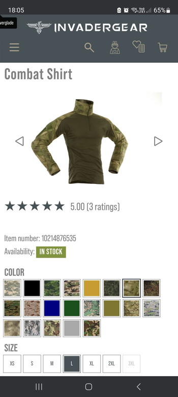 Bild 2 für Invader gear combat shirt en predator combat pants