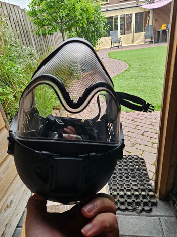 Bild 5 für WarQ Full Face First ASG helm - Black Raptor