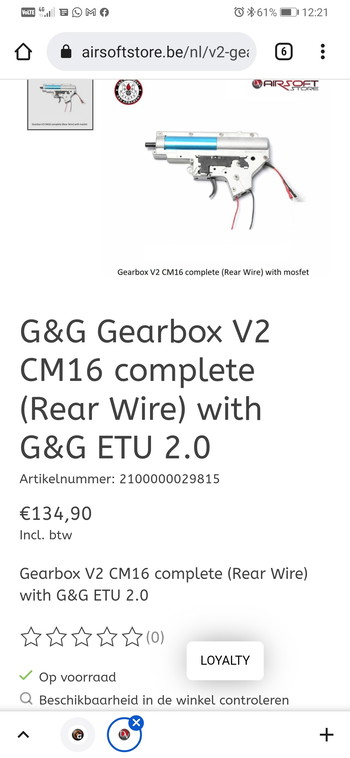 Afbeelding 2 van V2 gearbox internals uit g&g cm16