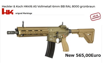 Zdjęcie 5 – AEG VFC HK416 D A5  DMR RAL8000