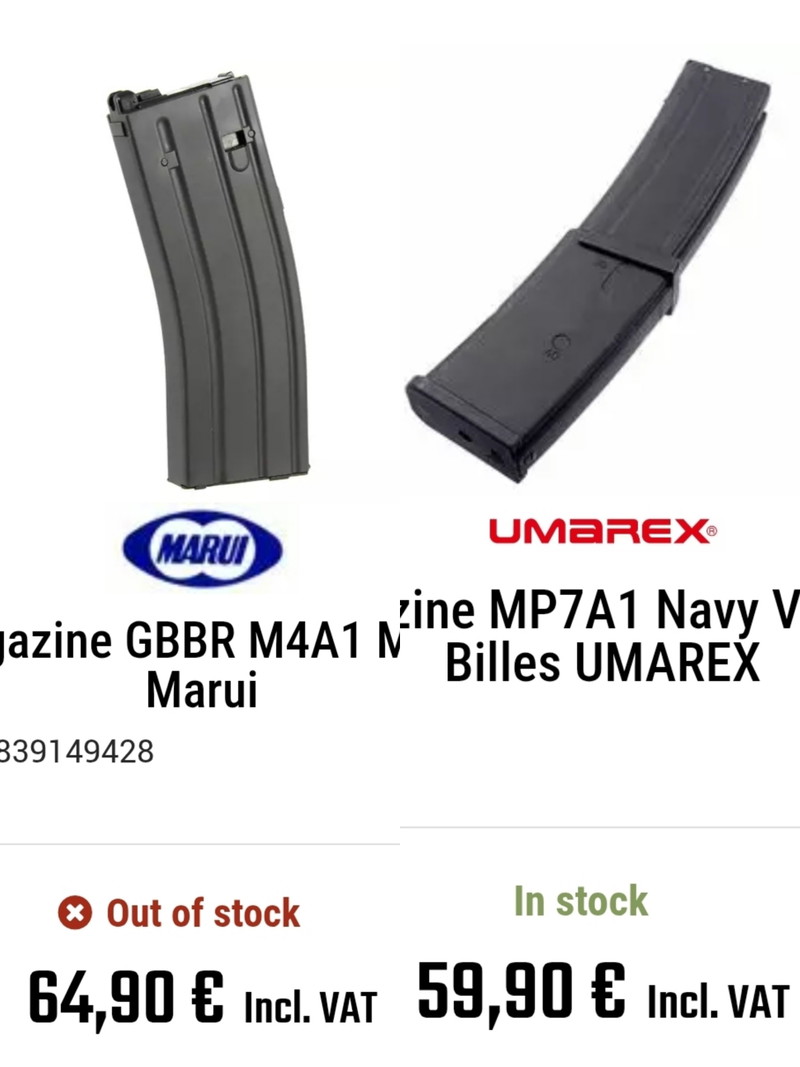 Image 1 for Looking for GBBR mags , MP7 VFC and Marui M4