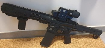 Image 7 for ARP 556 met G&P CQB SAI handguard.+eotech holo plus magnifier