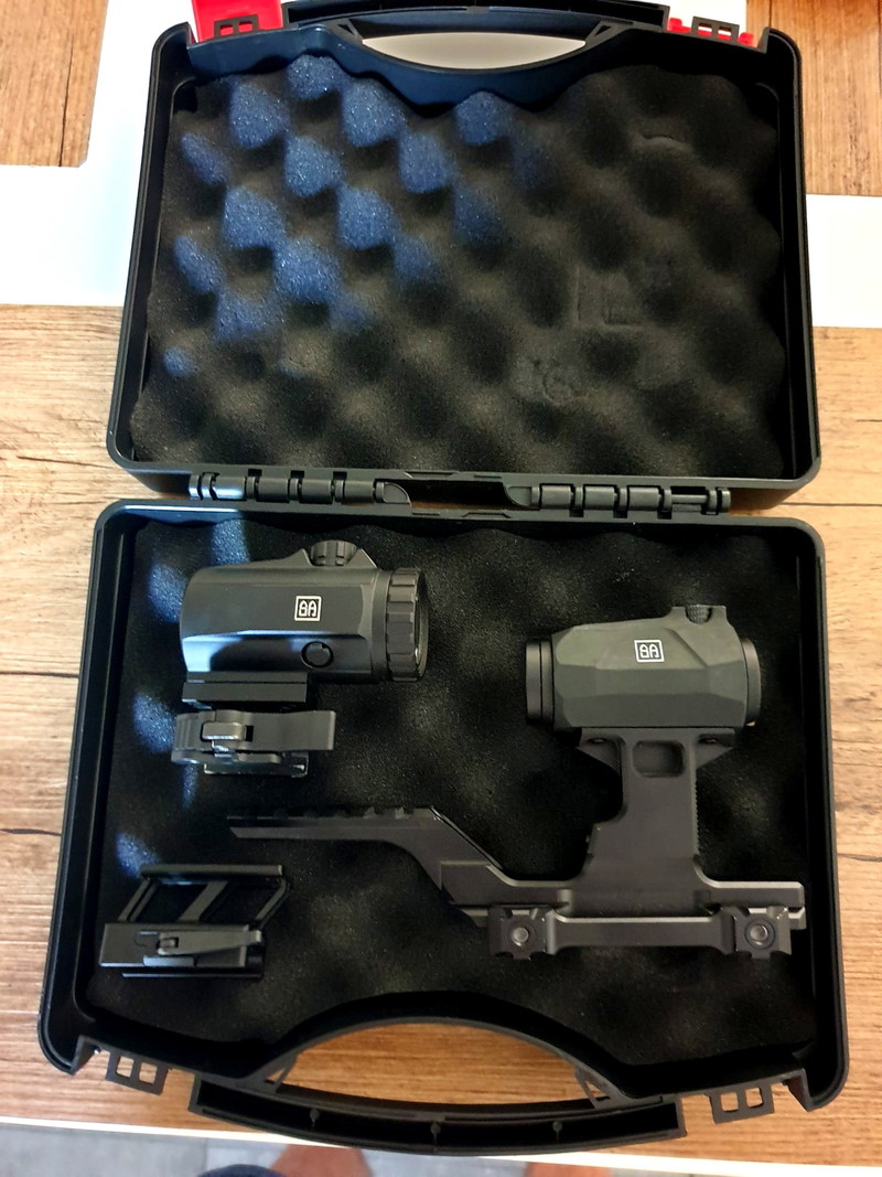 Image 1 for EDGE HD red dot sight plus magnifier kit plus raiser