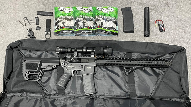 Image 1 for King Arms M4 TWS KeyMod Dinosaur Elite Vollmetall S-AEG 6mm BB schwarz