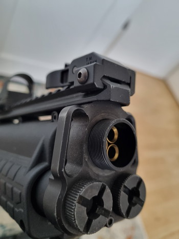 Image 5 for Tokyo Marui KSG shotgun geüpgrade extended barrels inclusief m4 hpa adapter